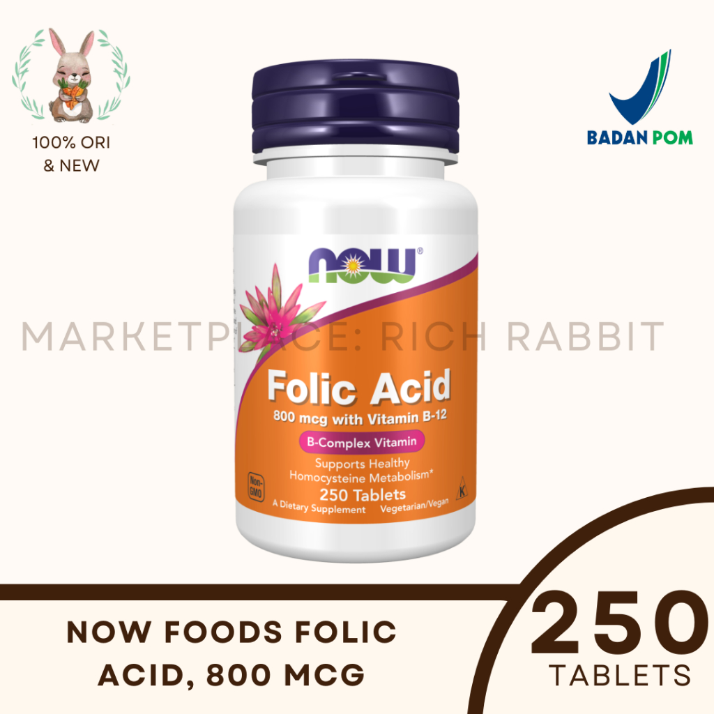 Jual Now Foods Folic Acid Mcg With Vitamin B B Tablets Shopee Indonesia