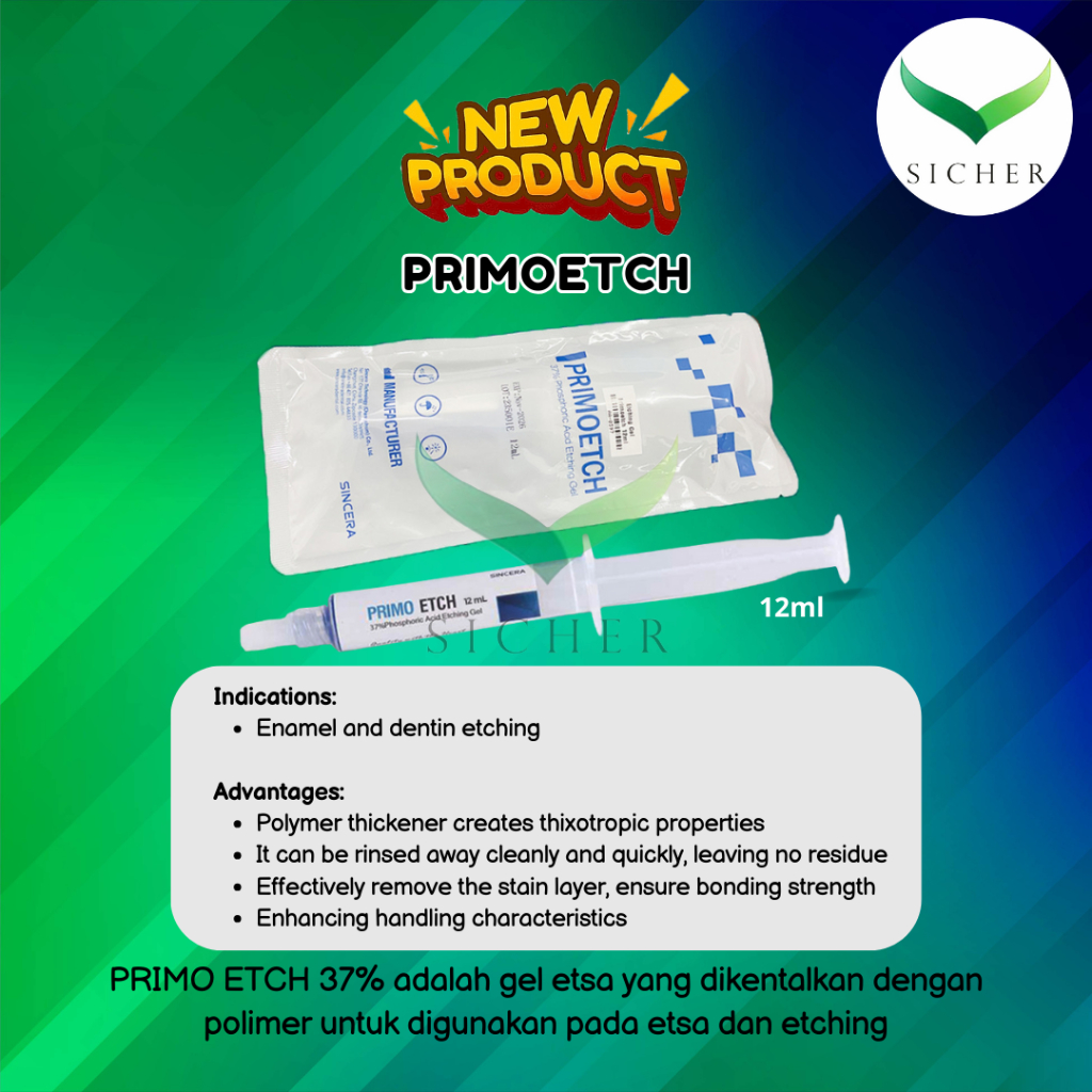 Jual Dental Primoetch 37%/Etching/Etsa Gel 12ml | Shopee Indonesia