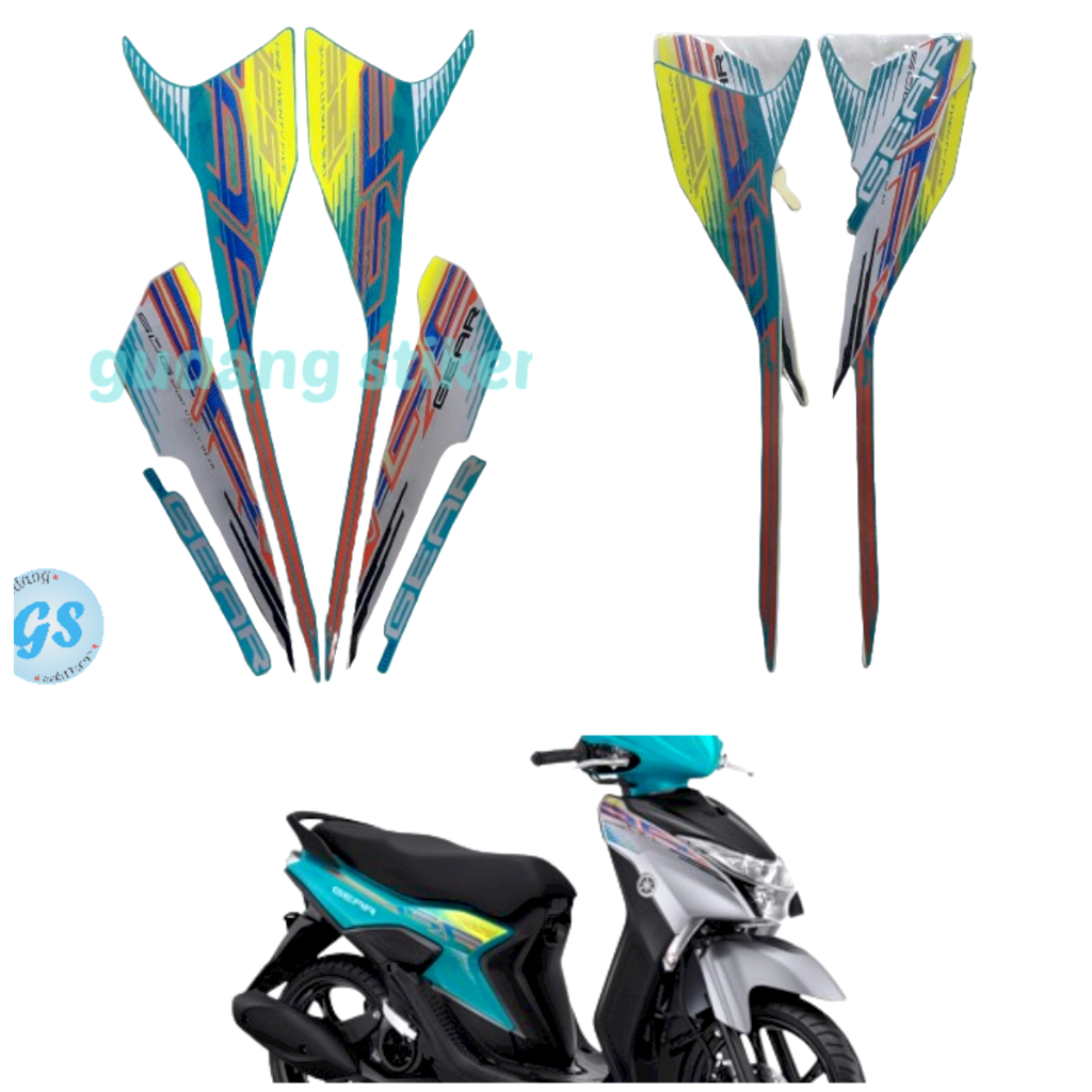 Jual Stiker Striping Lis Les Polet Body Motor Yamaha Gear Biru Tosca Shopee Indonesia