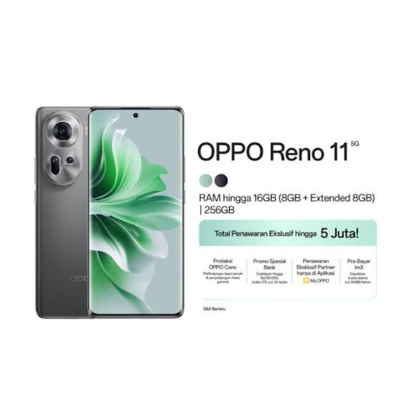 Jual OPPO RENO 11 5G RAM 8/256GB, NFC, AMOLED, FAST CHARGING 67W, GRS ...