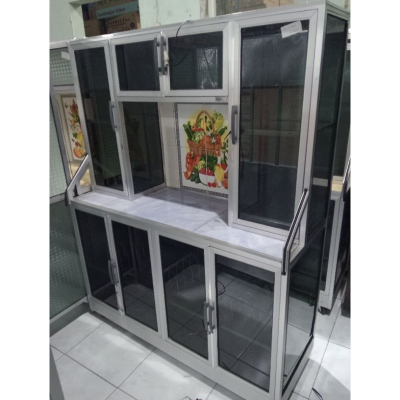 Jual Rak Piring 8 Pintu Kaki roda | Shopee Indonesia