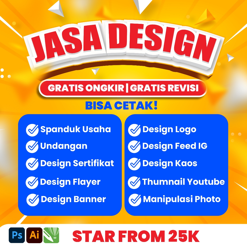 Jual Jasa Design Logo Banner Mockup Kemasan Brosur Feed Ig