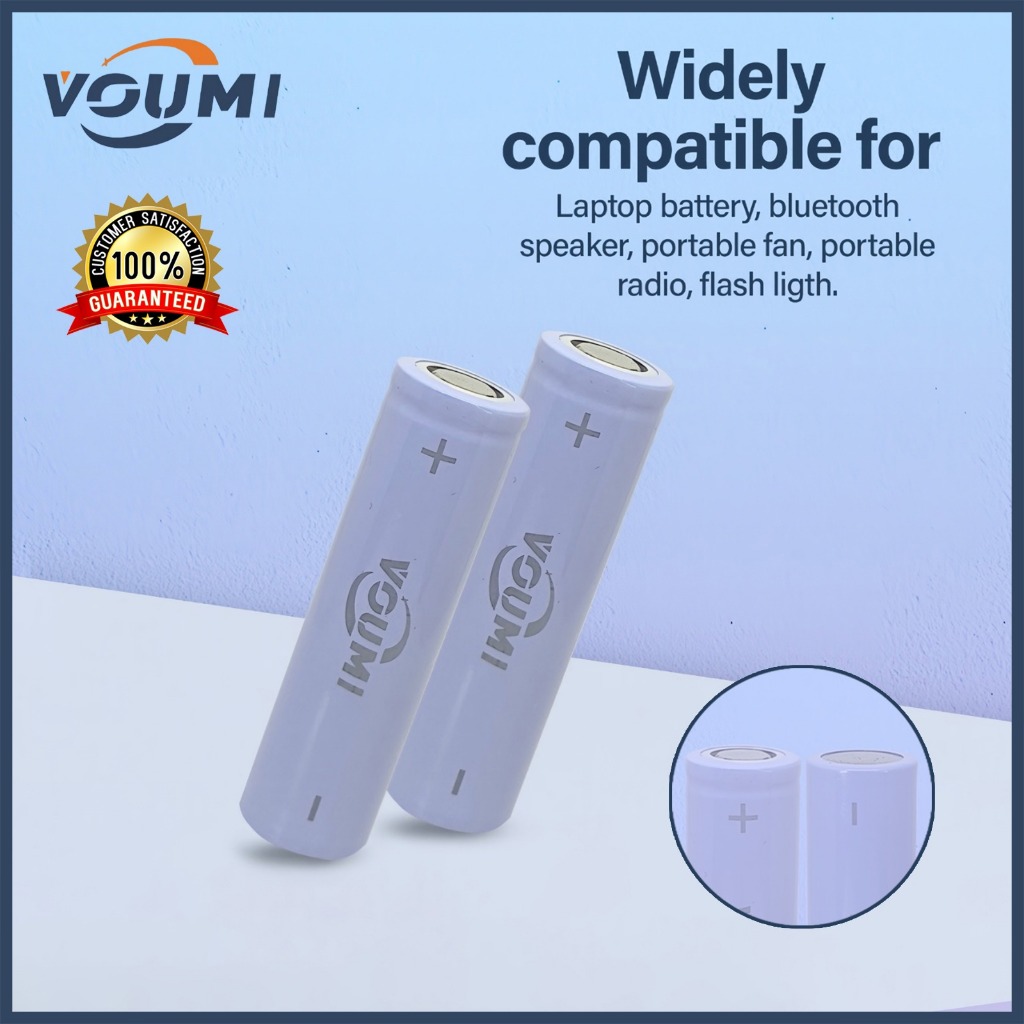 Jual VOUMI Baterai Battery Cas 18650 FLAT Top 1500mAh Universal Bisa ...