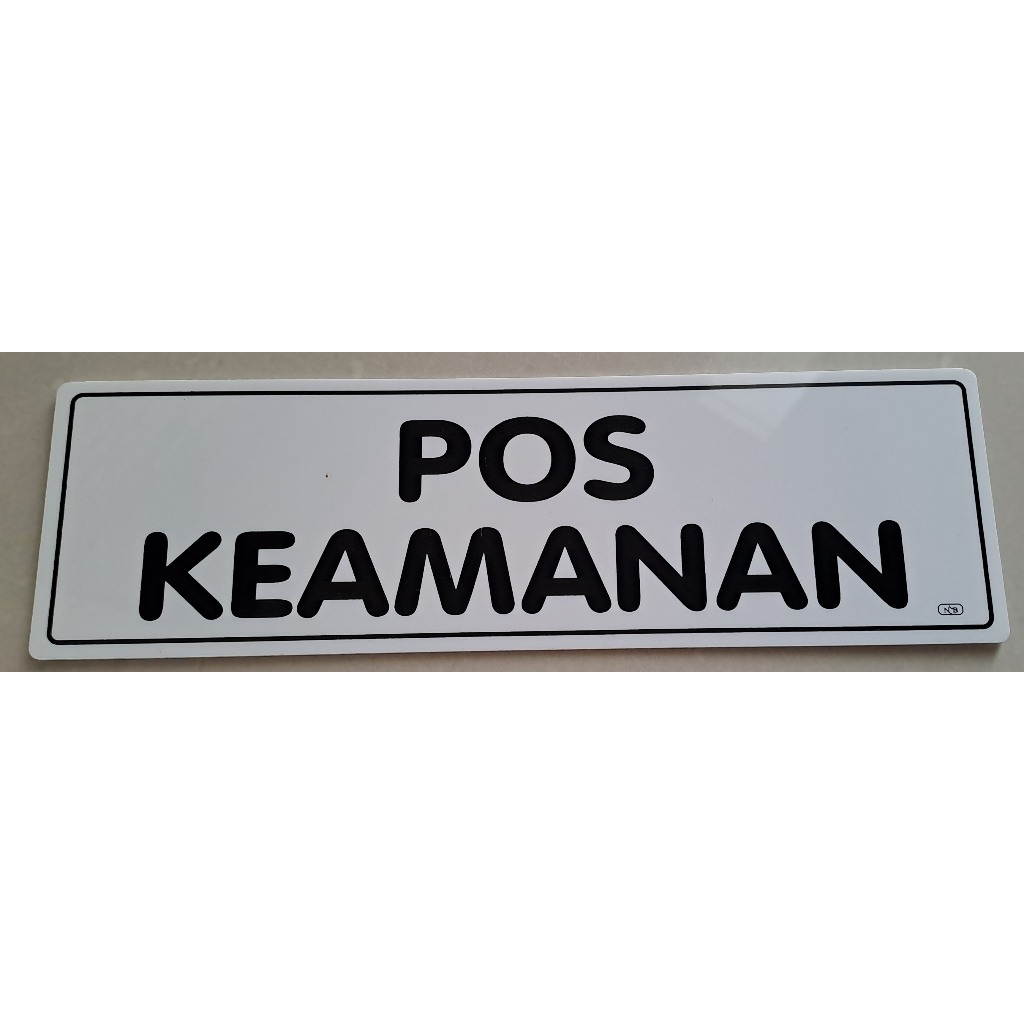 Jual Sign Label Acrylic/Label Akrilik Besar - Pos Keamanan (9x30cm ...