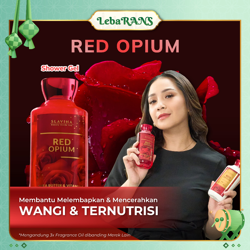 Jual SLAVINA Sabun Cair Red Opium by Nagita Slavina Shower Gel Mandi