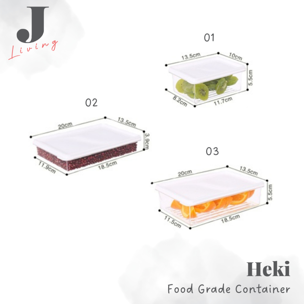 Jual |J LIVING| HEKI Food Container Fresh Makanan Estetis Box Tutup ...