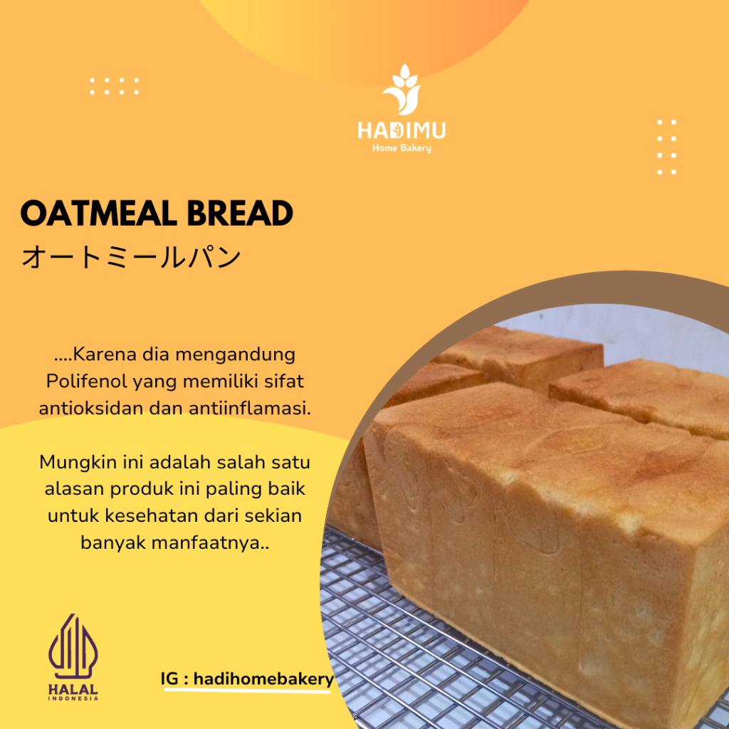 Jual Oatmeal Bread Roti Oat Shokupan Oatmeal Shokupan Roti