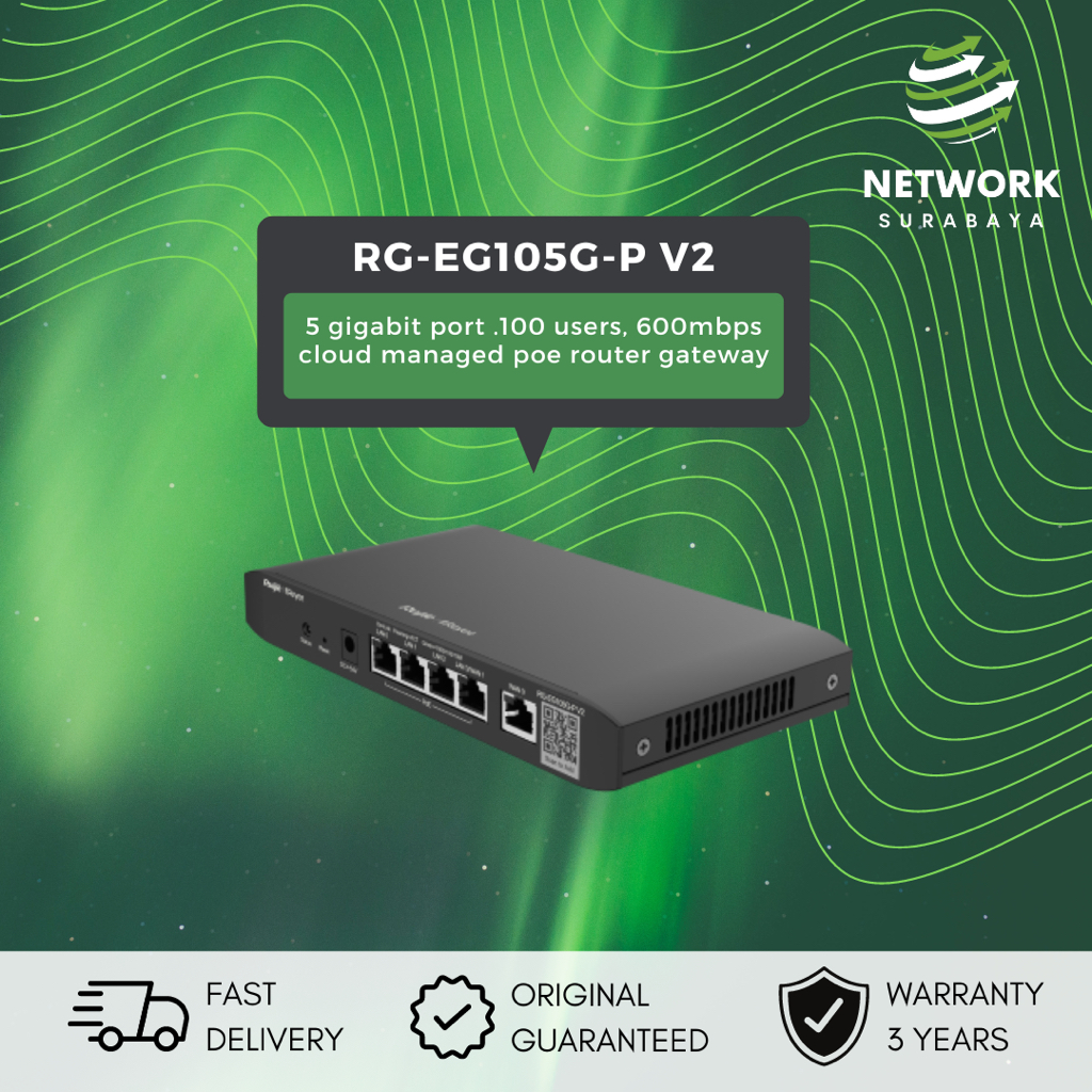 Jual RUIJIE REYEE RG-EG105G-P V2 5-PORT GIGABIT CLOUD MANAGE ROUTER ...
