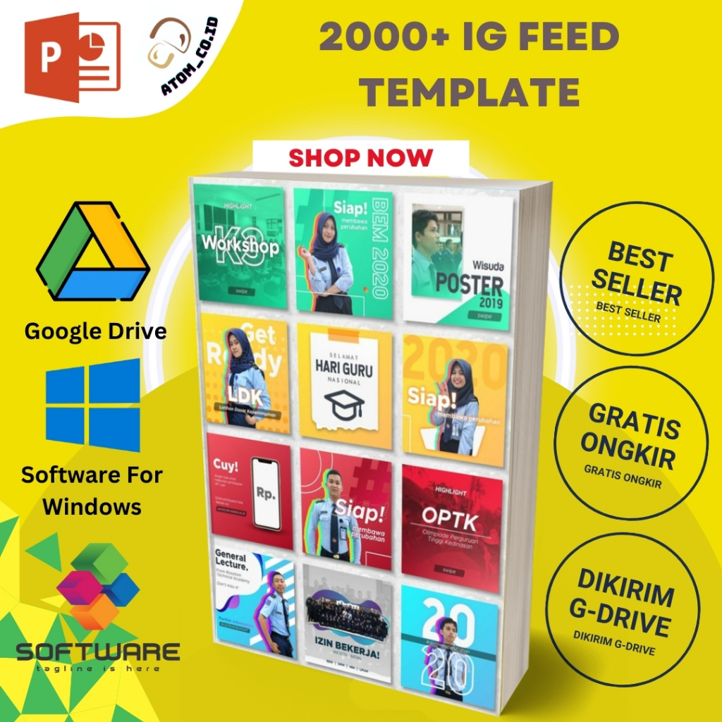 Jual 2000+ IG Feed Design Template Template IG Keren Tinggal Edit Sesuai Kebutuhan Shopee