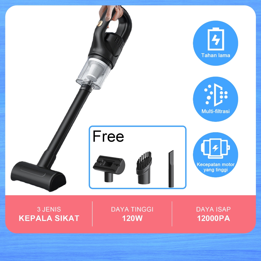 Jual Vacum Cleaner Mobil Mini Nirkabel Multifungsi Cordless Penyedot