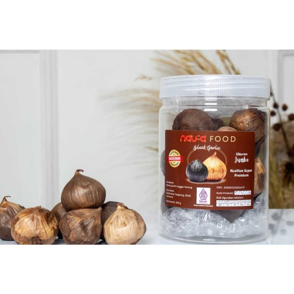 Jual Black Garlic Naufa Food - Bawang hitam tunggal / lanang 250g ...