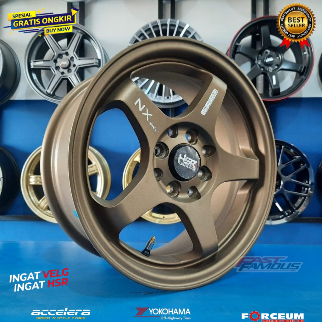 Jual velg hsr kailolo r15 baut 4x100 lebar 6,5 bisa untuk brio agya ...