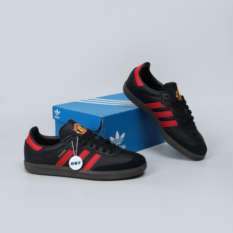 Jual Adidas Samba Team Manchester United Black Red | Shopee Indonesia