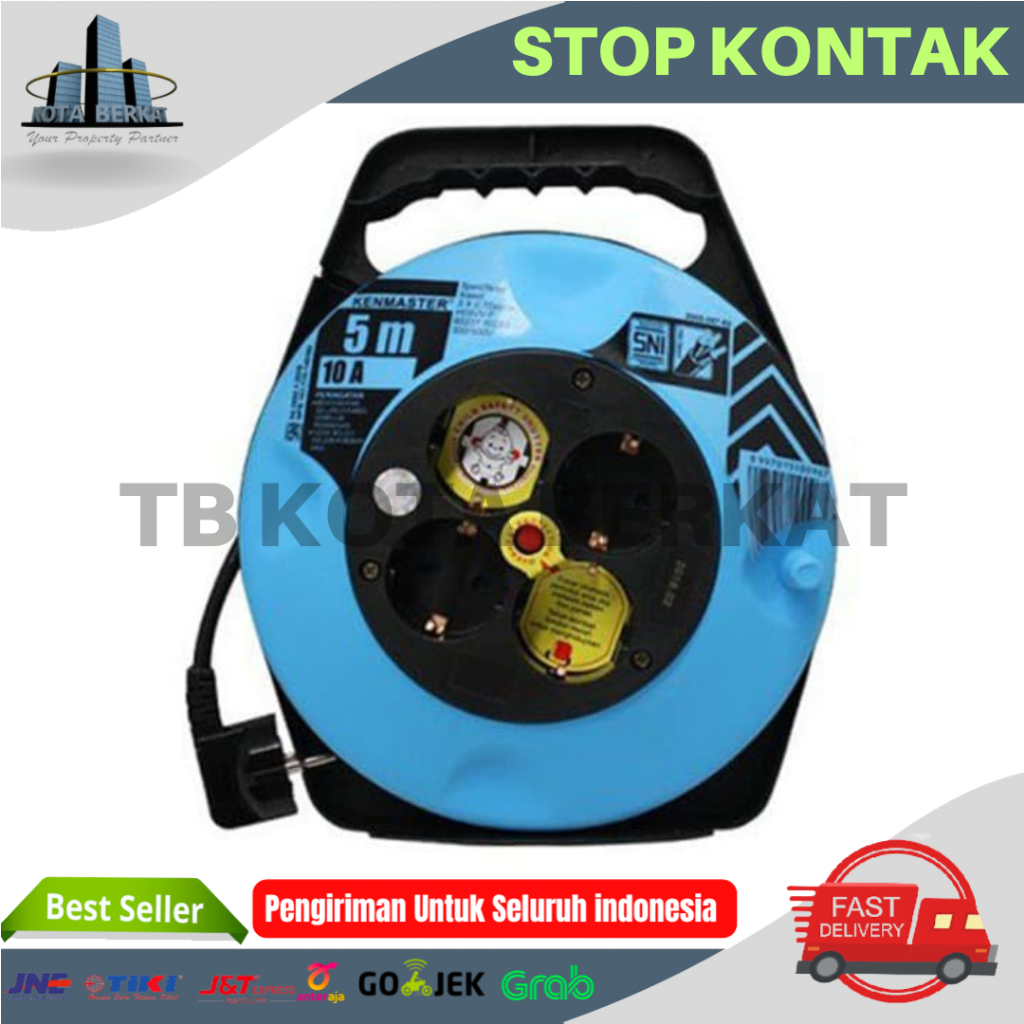Jual STOP KONTAK BULAT KENMASTER 4 LUBANG 5 METER | Shopee Indonesia
