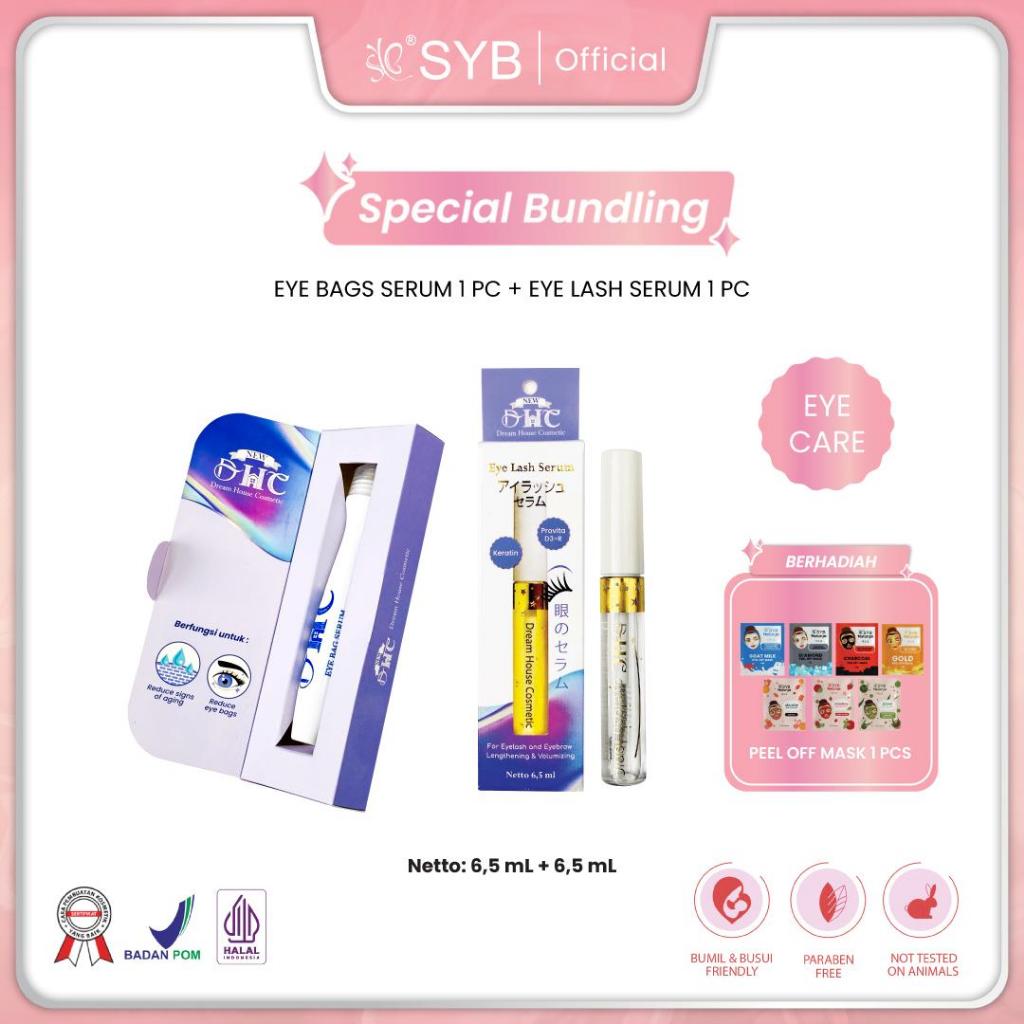 Jual PAKET DREAM HOUSE COSMETIC (DHC) 1PC EYELASH + 1PC EYEBAG (FREE