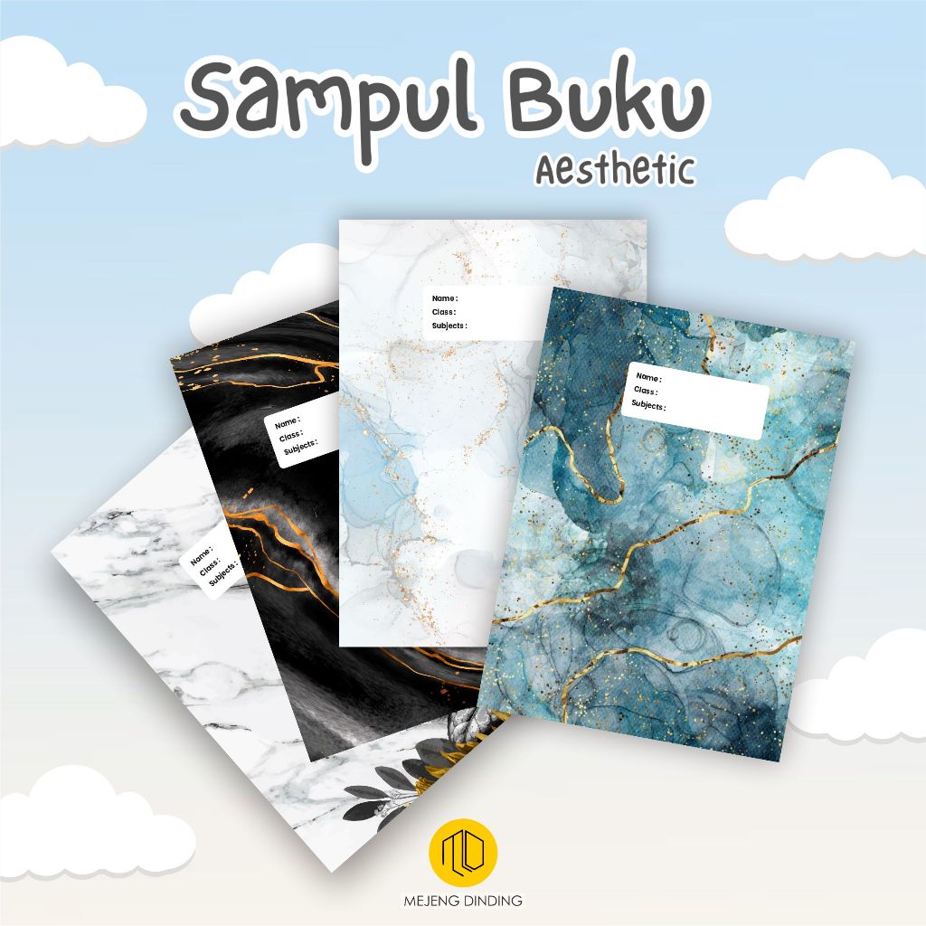 Jual Sampul Buku Aesthetic Isi 10 Pcs Sampul Buku Motif Marble Sampul Buku Book Cover A5b5 2761