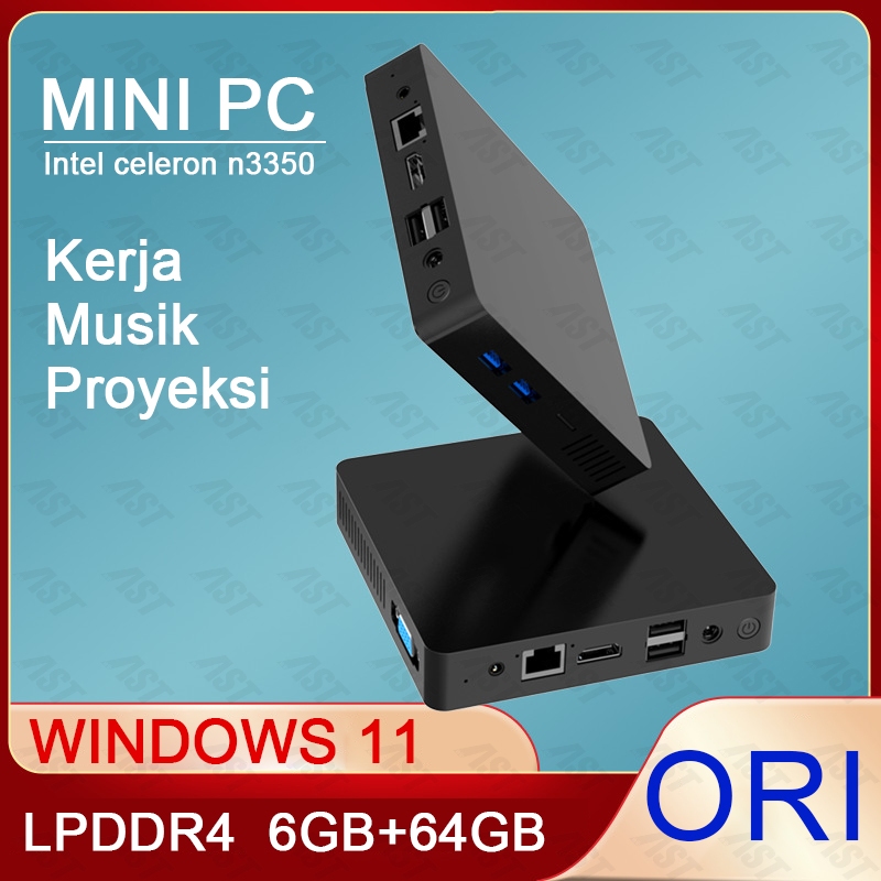 Jual Mini Pc AST Thin Cleint Intel Celeron N3350 Ram 4GB Ssd 64Gb sata ...