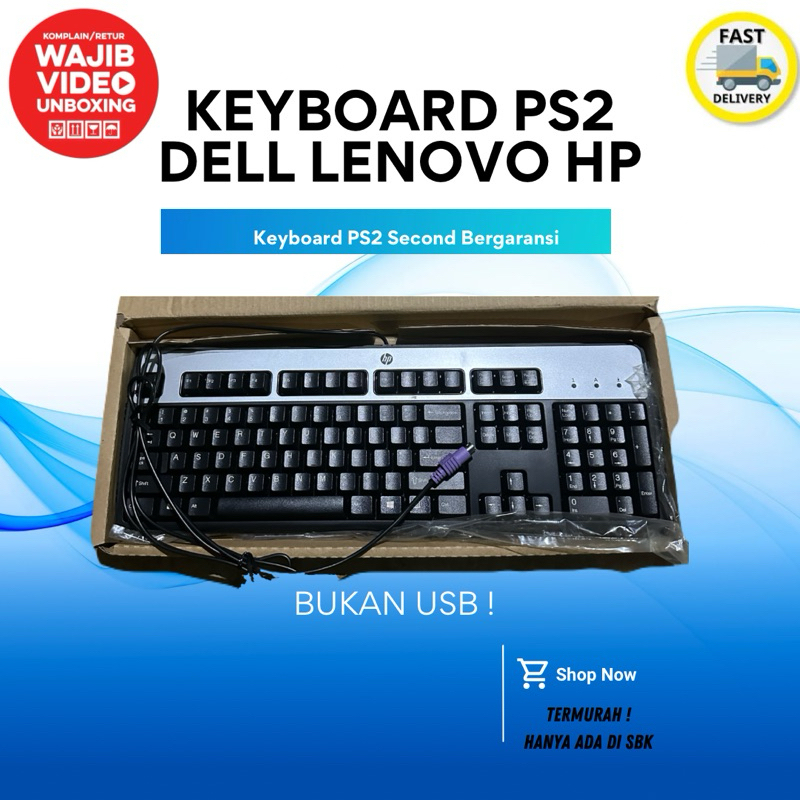 Jual KEYBOARD PS 2 BUKAN USB SECOND BERGARANSI | Shopee Indonesia