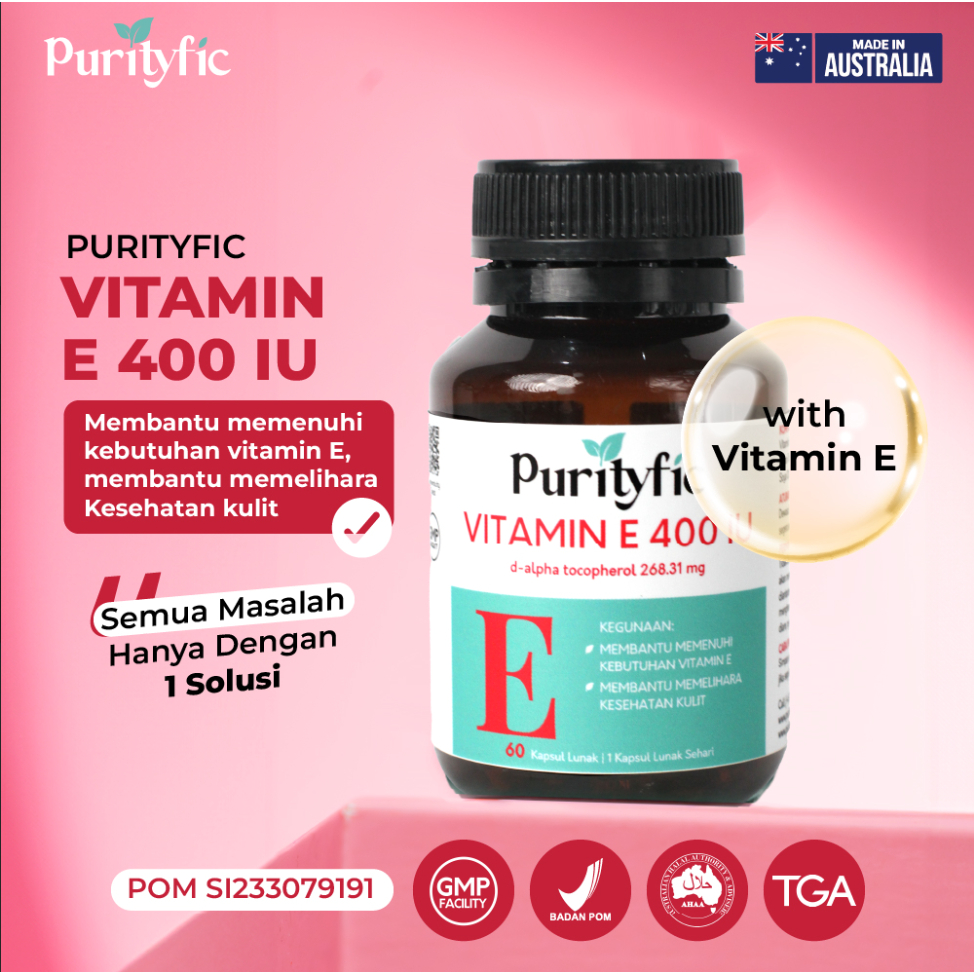 Jual [HALAL] Purityfic Heart Vitamin E 400 IU 60 Kapsul Bantu Jaga ...