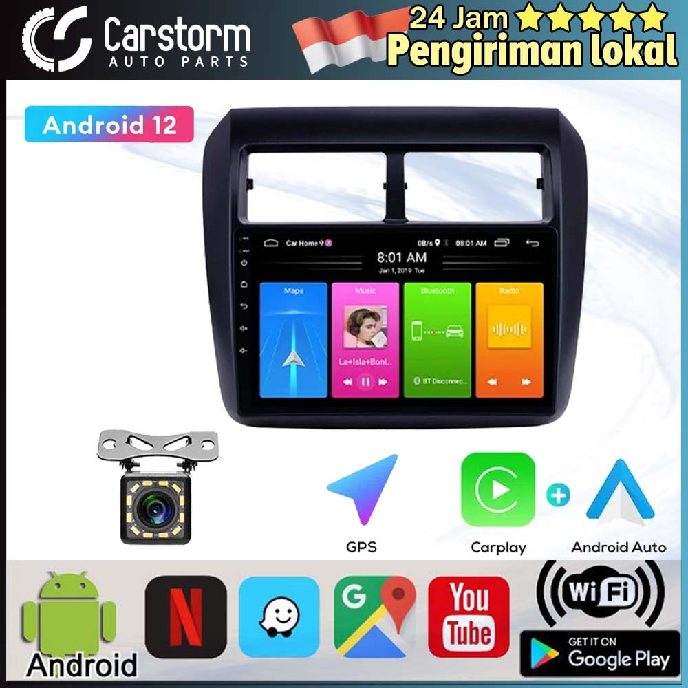 Jual Carstorm Android 9 inci Host pnp Toyota AGYA/AYLA/WIGO 2013-2019 ...