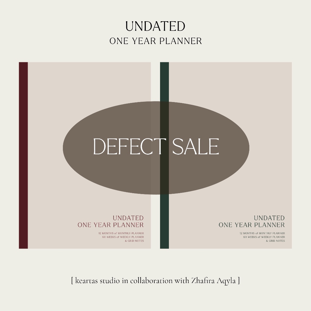 Jual [DEFECT SALE] Undated One Year Planner By Keartas Studio In ...