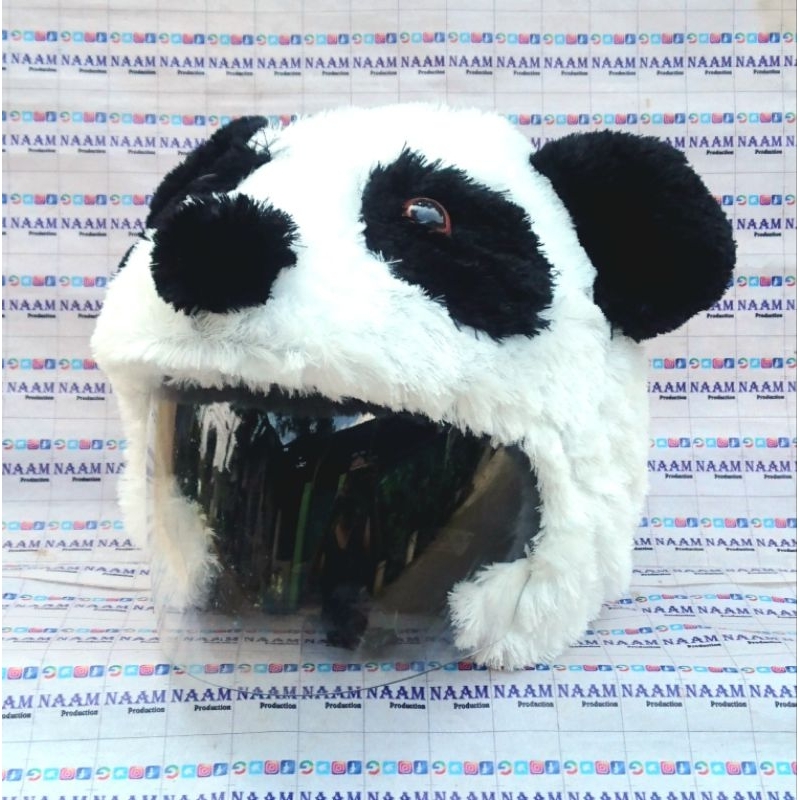 Jual Cover Helm Halfface Panda, Cover Helm Full Face Karakter, Cover ...
