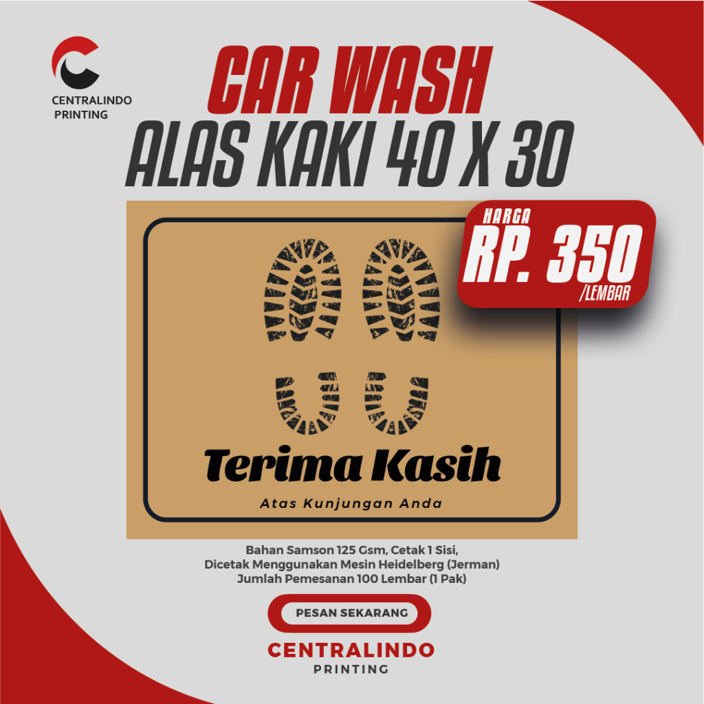 Jual Kertas Samson Kraft Gsm Tebal Alas Kaki Cuci Mobil Carwash Universal Uk X Isi