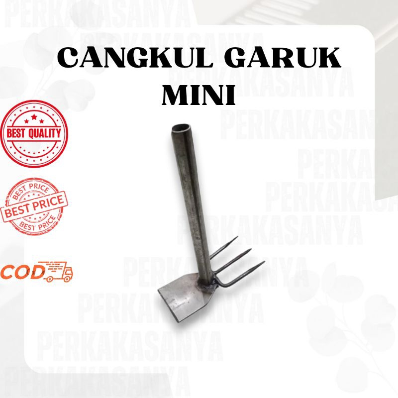 Jual CANGKUL GARUK MINI 2IN1 GAGANG BESI / PACUL GAGANG PIPA BESI ...