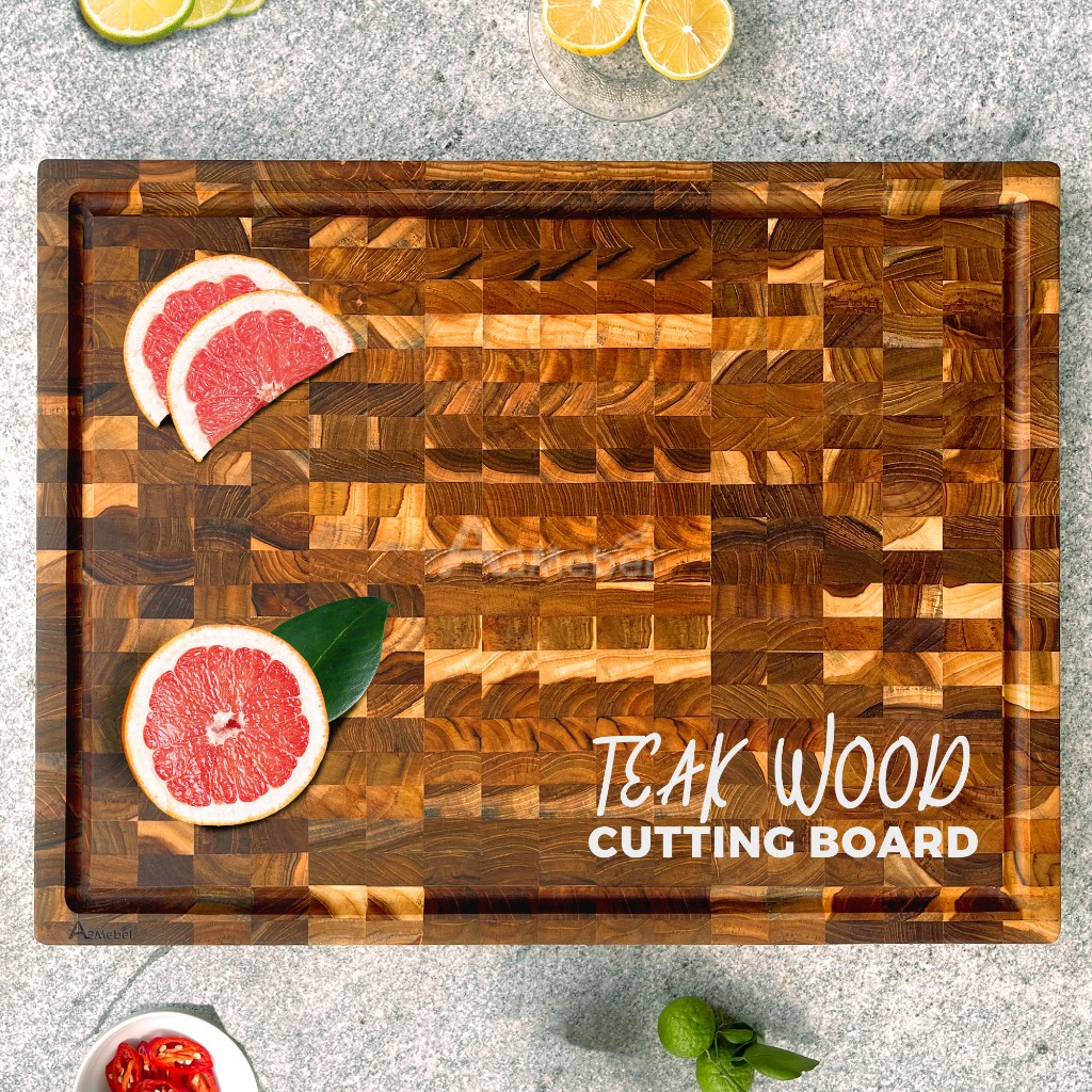 Jual Talenan kayu akasia /Cutting board kayu untuk daging | Shopee ...