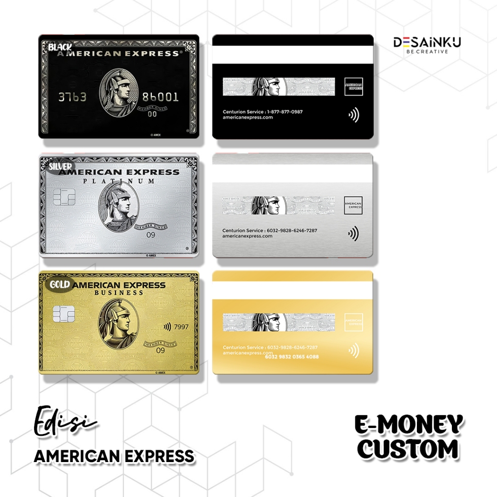 Jual Emoney DESAIN KARTU AMERICAN EXPRESS / BLACK CARD / Tap Cash Flazz ...