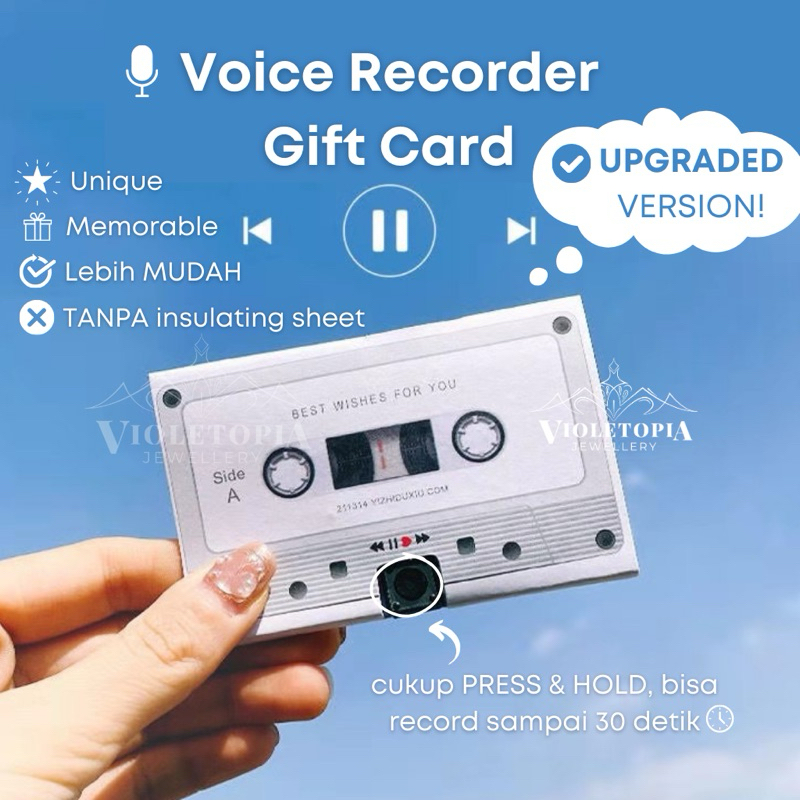 Jual VIOLETOPIA Voice Recorder Gift Card / Voice Card Voice Record