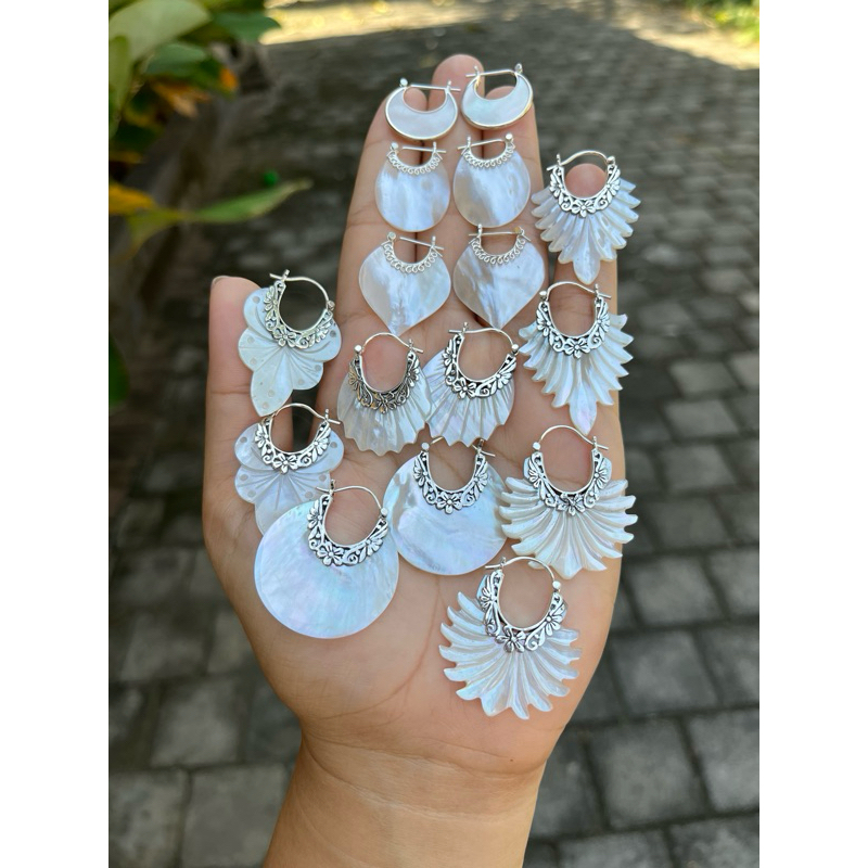 Jual anting hoop perak shell | Shopee Indonesia