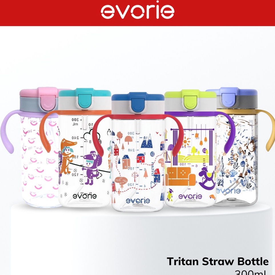Jual YOo Evorie Tritan Kids Straw Water Bottle Sippy Cup 3mL Botol