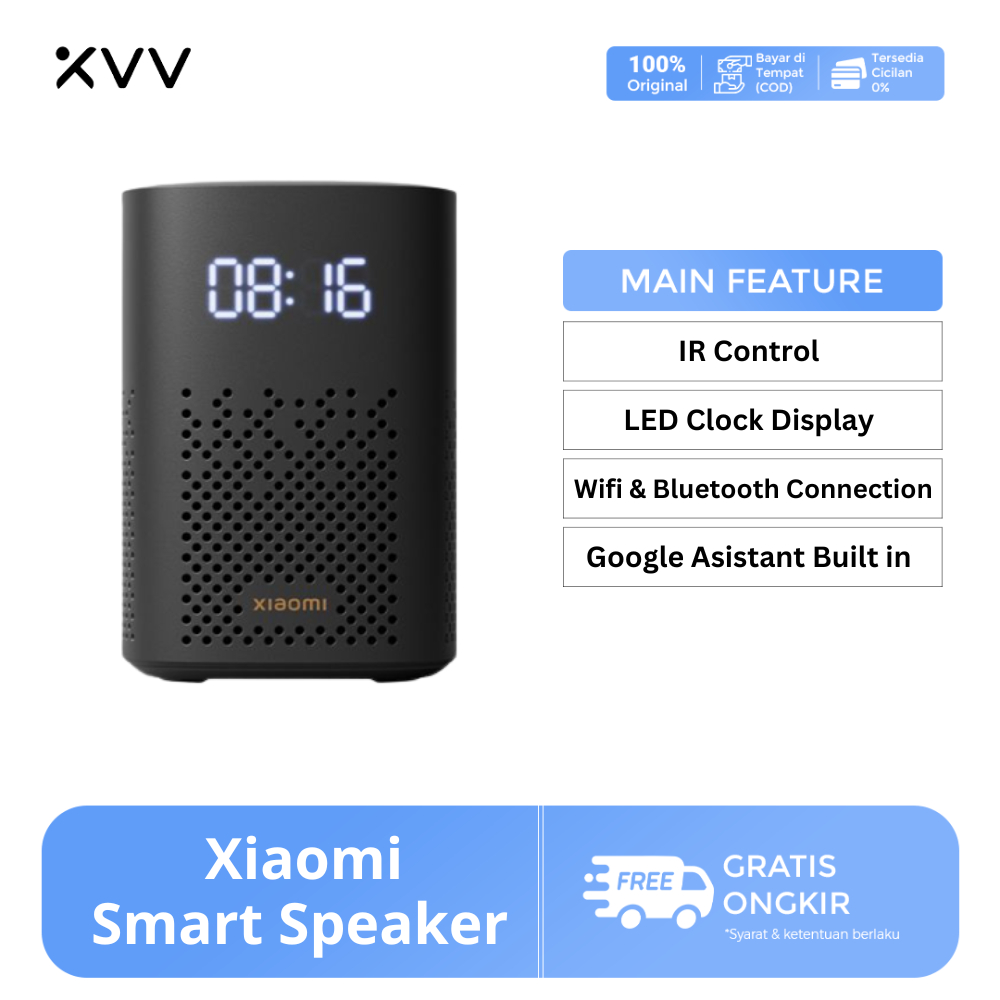 Jual Mi Smart Speaker IR Control with LED Digital Clock Display