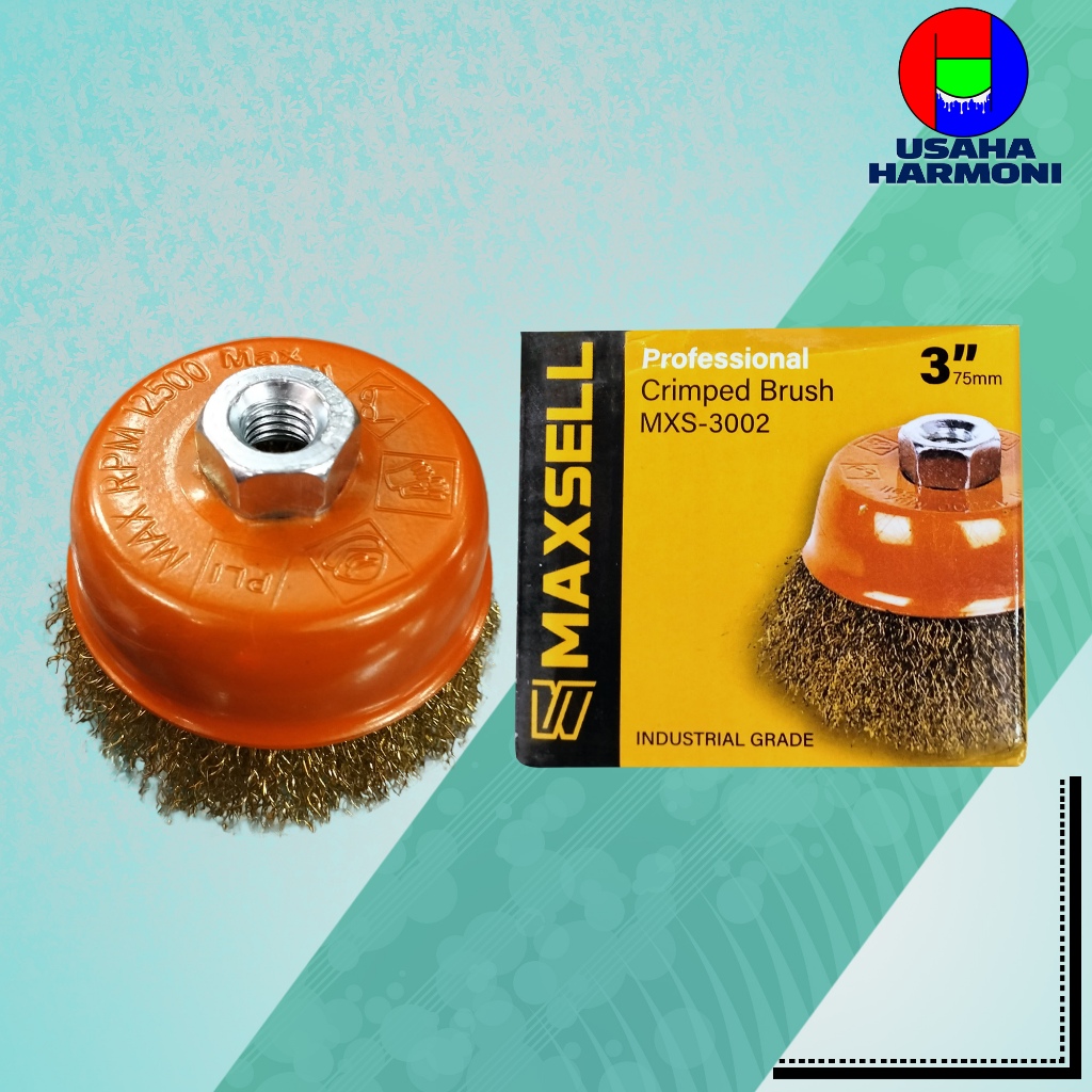Jual Sikat Mangkok Maxsell / Cup Brush Gerinda / Sikat kawat gerinda