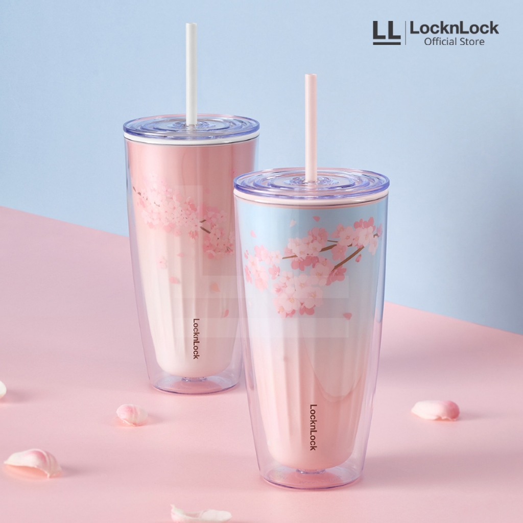 Jual LocknLock Exclusive NEW Double Wall Cold Cup Cherry Blossom