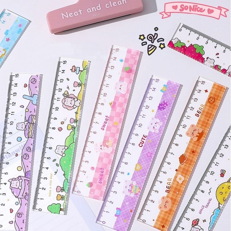 Jual Ruler Penggaris Aesthetic Lucu 16 cm | Shopee Indonesia