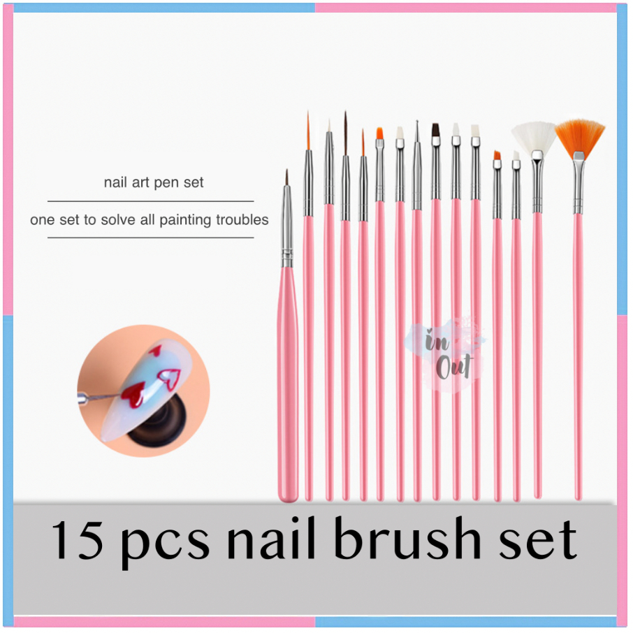 Jual BRUSH KUKU SET NAIL ART TOOLS KUAS NAIL ART UV GEL POLISH DRAWING ...