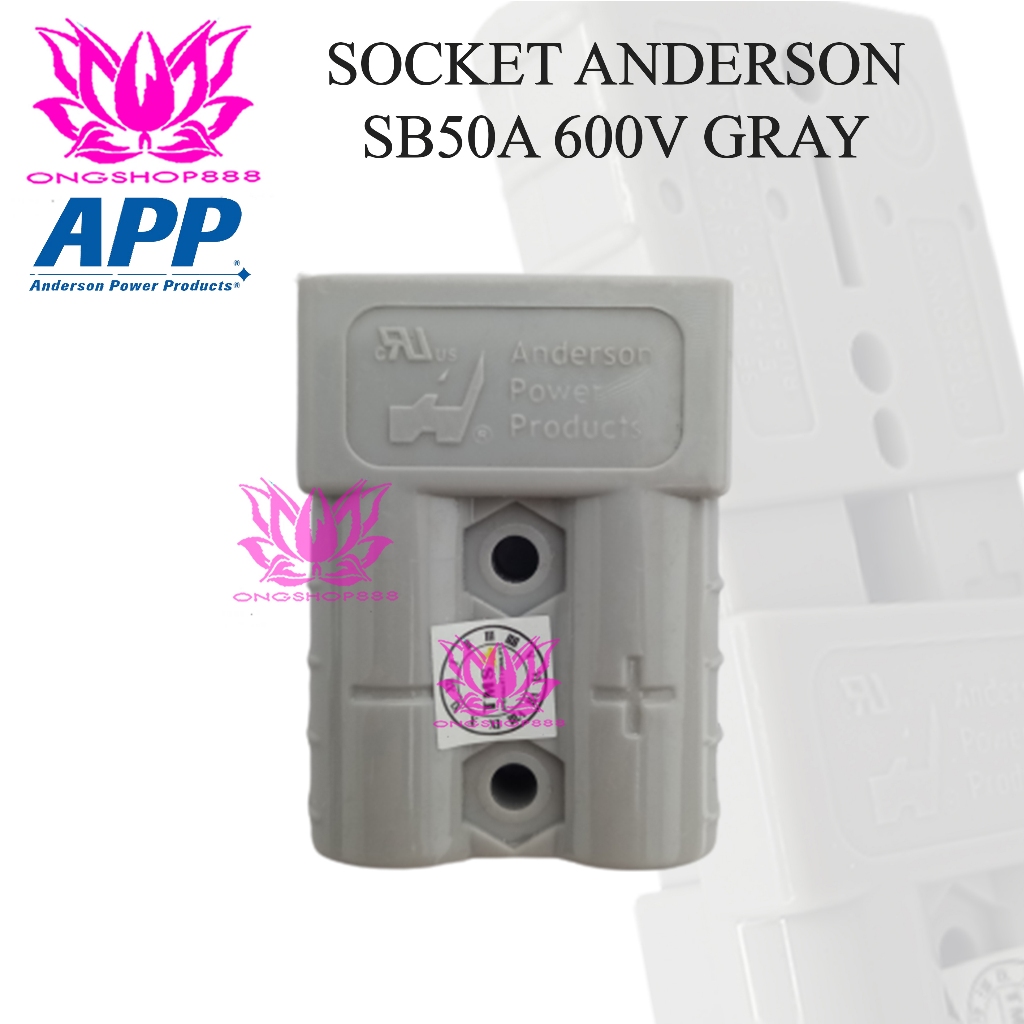 Jual Socket Battery Anderson REMA 50A Gray for Forklift / AKI | Shopee ...