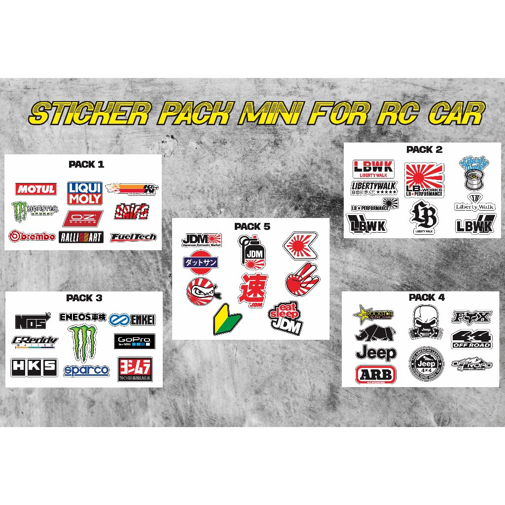 Jual STICKER PACK MINI UNTUK RC CAR ATAU CASE HP | Shopee Indonesia