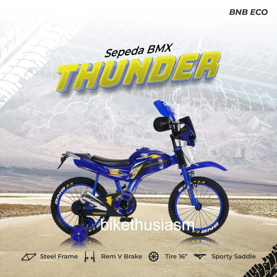 Jual SEPEDA ANAK MOTOR CROSS BMX TRAIL BNB THUNDER Ukuran 12 & 16 Inch ...