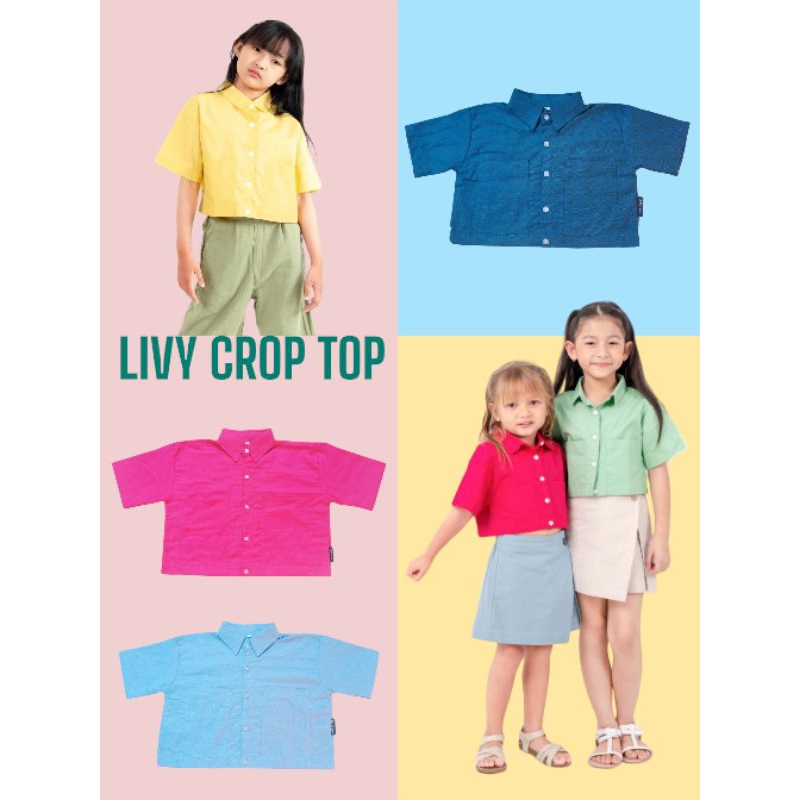 Jual kemeja Livy Crop Top anak usia 1-10 tahun | Shopee Indonesia