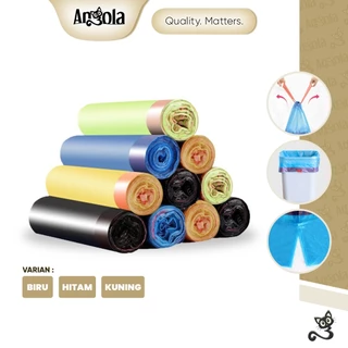 ANGOLA Kantong Plastik Sampah Dengan Tali J04 Trash Bag Anti Sobek 45X50CM Isi 15
