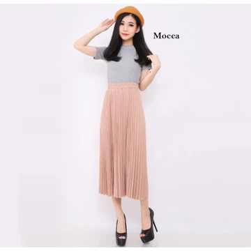 Rok Plisket Rok Wanita 7 8 Bahan Premium Mrs4