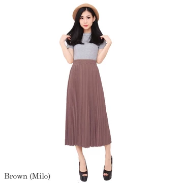 Rok Plisket Rok Wanita 7 8 Bahan Premium Mrs4