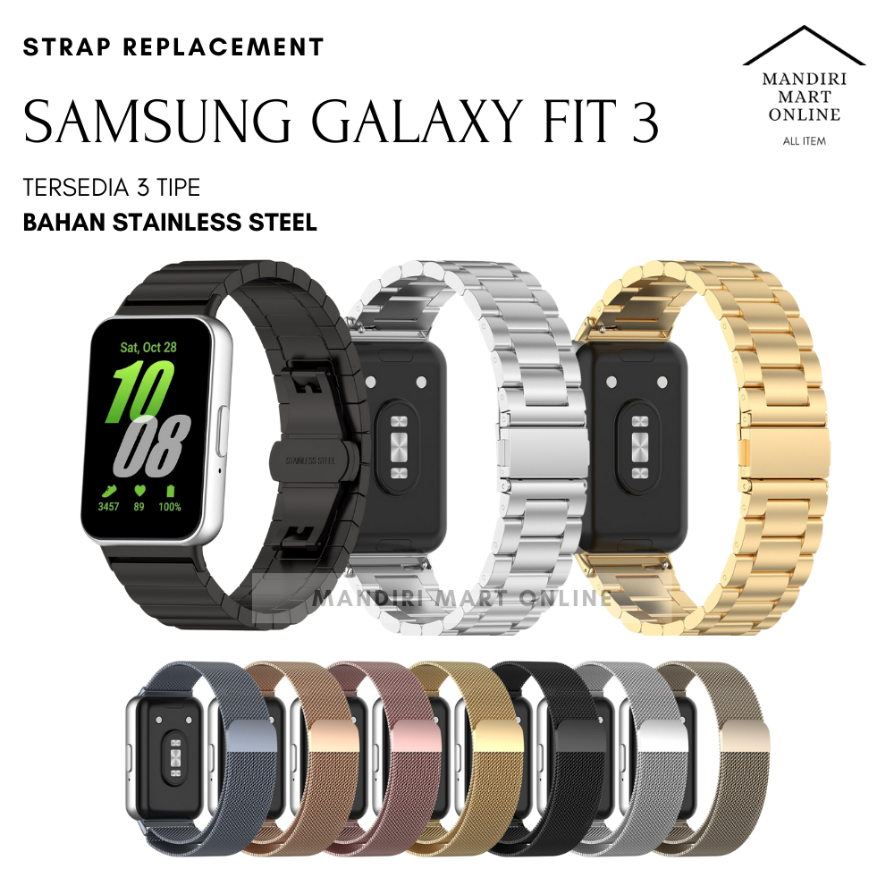 Jual Strap Samsung Galaxy Fit 3 Stainless / Tali Pengganti Samsung Fit