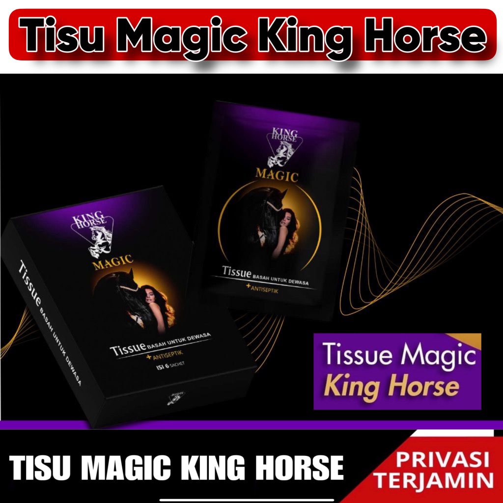 Jual Tisu Magic King Horse 1Box Isi 6 Sachet Pria Tahan Lama Original ...