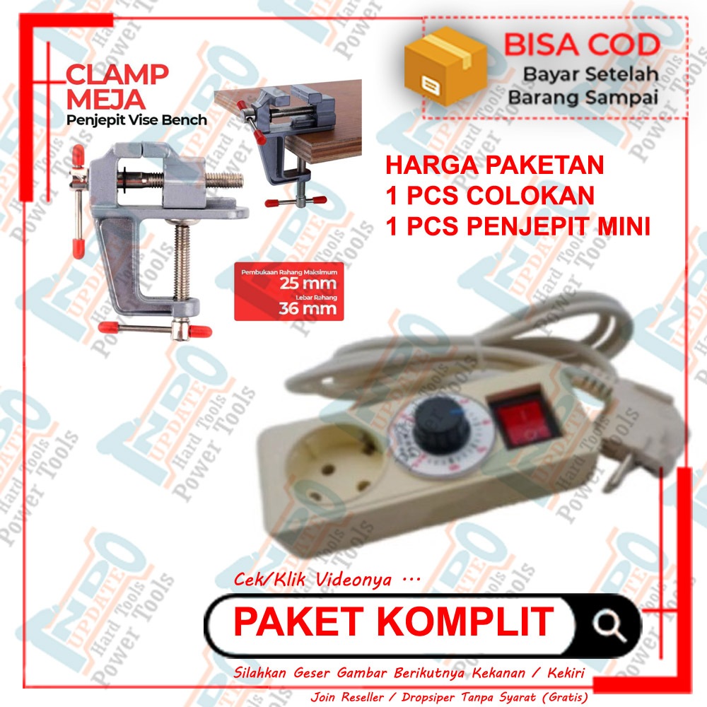 Jual Penjepit Mini Clamp Meja Catok Vise Table Colokan Pengatur Kecepatan Volume Lambat Cepat