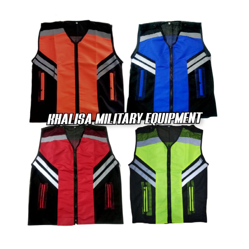 Jual Rompi taslan Rompi touring Rompi proyek rompi serbaguna | Shopee ...