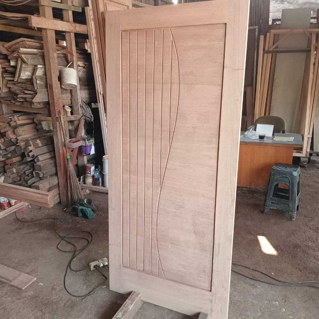 Jual Daun Pintu Kayu KAMPER Motif Daun Pintu KAMPER Minimalis Modern